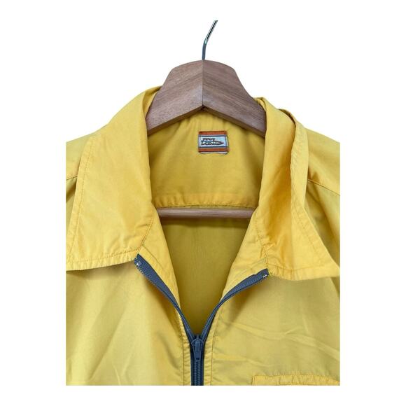Vintage No Fear Yellow Zip Front Shirt Mens L Skatewear 90s Utility Top - Picture 5 of 7